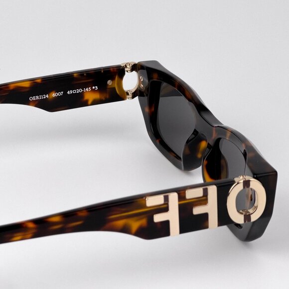 Off-White FILLMORE Sunglasses – Havana Frame Grey Lenses | Model OERI124 6007 - Picture 8 of 13